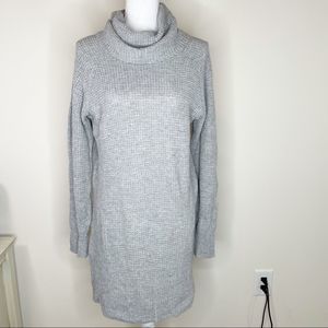 Forever 21 Cable Knit Turtleneck Sweater Dress L